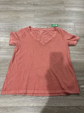 GAP Short Sleeve V-Neck Tee in Dusty Coral
